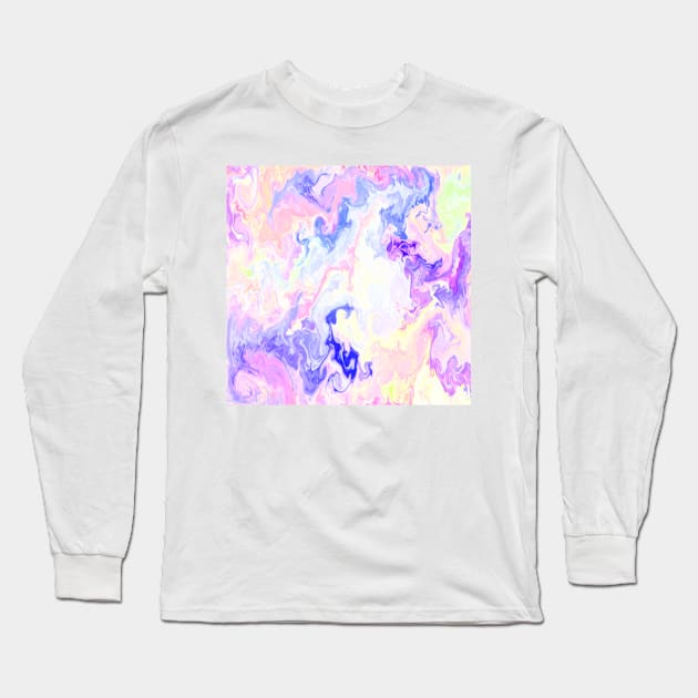 Soft Purple Marble Long Sleeve T-Shirt by ImDEL